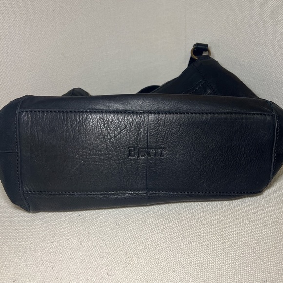 Born Black Leather Shoulder Bag with Ring Detail - Picture 7 of 8